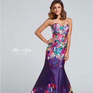 Ellie Wilde purple dress with flowers